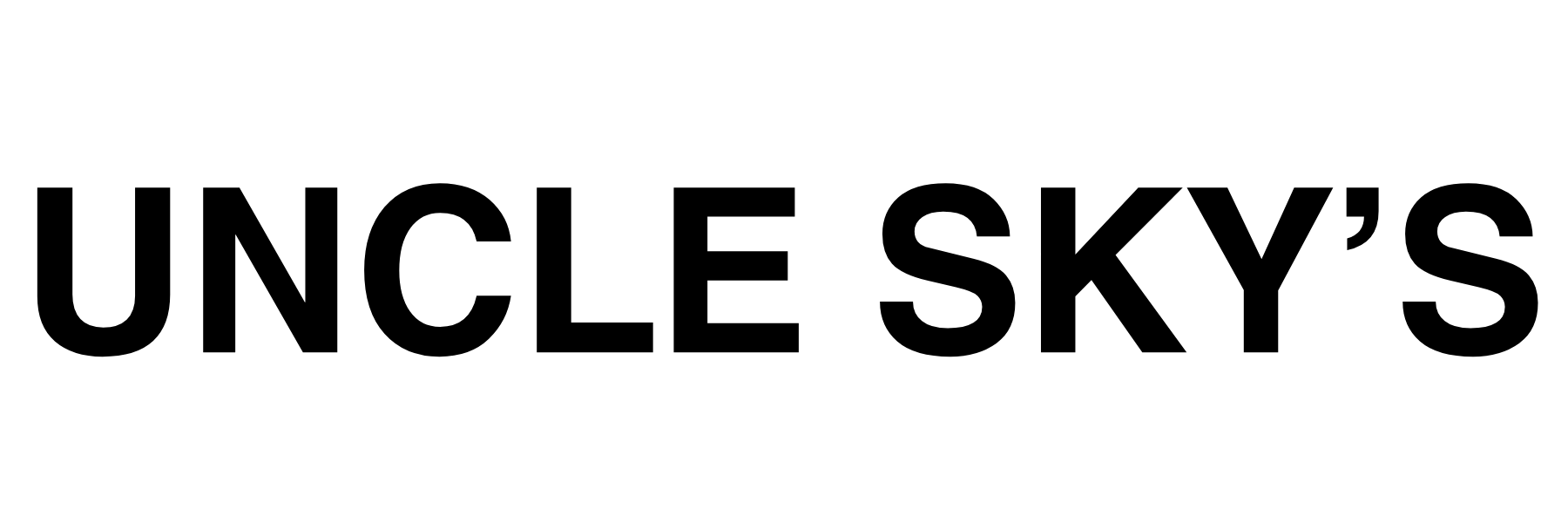 uncle sky's logo white (1800 x 600 px)